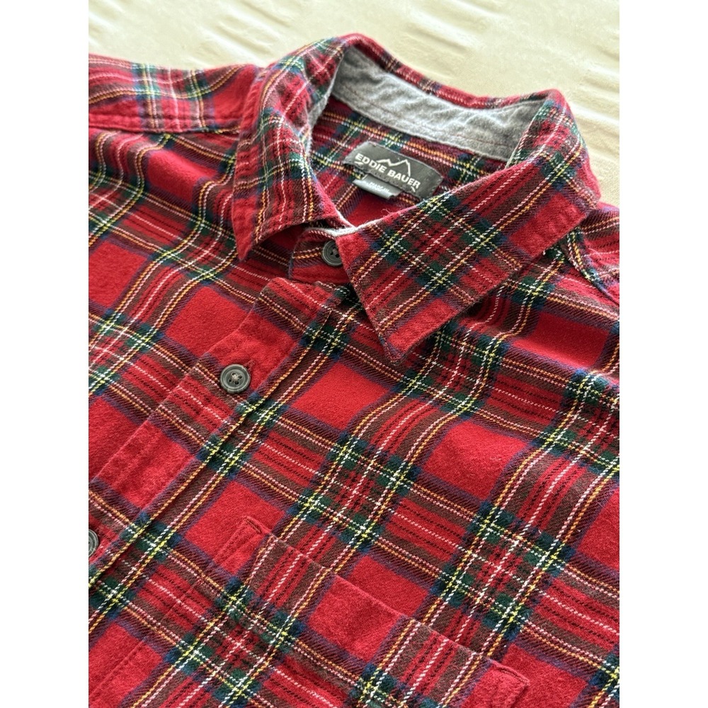 Eddie Bauer Men's Long Sleeve Plaid Button Down Long Sleeve Size XL Lumberjack